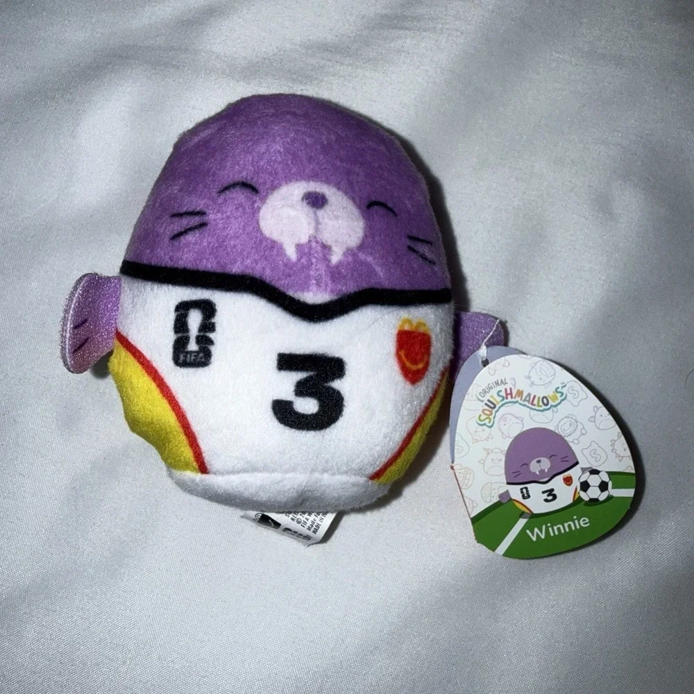 Squishmallows Winnie Walrus McDonald's FIFA World Cup 26 Plush Purple Soccer #3